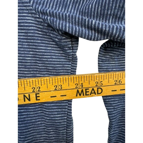 Untuckit Mens Striped Henley Polo Shirt XXL Two Tone BluebLong Sleeve Made In Pe - Picture 5 of 11